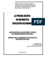 Emailing La Prueba Escrita en Matemática.