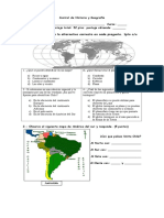 Control Historia y Geografía 3° Representación de Tierra