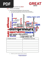 Entrepreneurs Are Great Worksheets