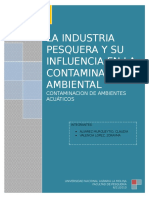 Industria Pesquera y Su Influencia en La Contaminación Ambiental