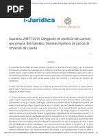 Suprema, 29877-2014. Obligación de Rendición de Cuentas Que Emana Del Mandato. Diversas Hipótesis de Juicios de Rendición de Cuenta - Www.i-Juridica