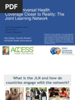 Bringing Universal Health Coverage Closer To Reality - The Joint Learning Network (JLN) Experience