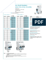 Miniature Circuit Breakers: Din-T15 Series 15 Ka, 20 Ka, 25 Ka Mcbs