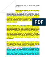 Antecedentes Historicos de La Igualdad Como Situacion de Individuo