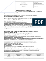 Protocol de Utilizare Dezinfectante 2016 Revizia 1