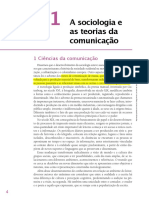 COSTA, Cristina. Sociologia Da Comunicação e Do Brasil, Cap. 1 (A Sociologia e As Teorias Da Comunicação)