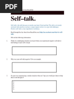 Self-Talk Worksheet Edc3100