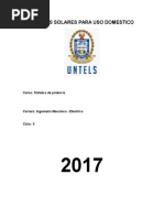 Paneles Solares para Uso Domestico