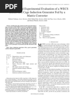 Analytical and Experimental Evaluation of A WECS Based On A Cage Induction Generator Fed by A Matrix Converter