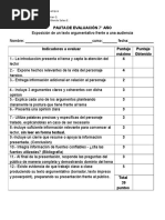 PAUTA DE EVALUACIÓN Texto Argumentativo 7°AÑO A y B