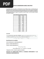 Analisis de Regresion Lineal Multiple - Ejemplo