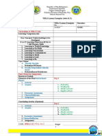 Blank Template of Wbls Lesson Exemplar