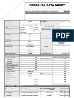 CS Form No. 212 Revised Personal Data Sheet