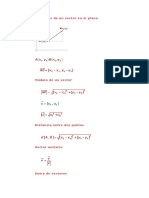 Formulas de Vectores y Cinematica