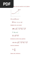 Formulas de Vectores y Cinematica