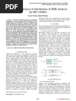 Review & Analysis of Interference & BER Analysis For MC-CDMA