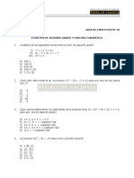 55 Ejercicios Ecuación 2do Grado y Función Cuadrática PDF