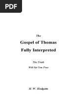 Gospel of Thomas Fully Interpreted