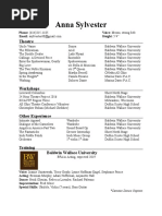 Resume For Theatre Use This One