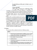 Establishment of Centres For Training and Research in Frontier Areas of Science and Technology (FAST) - 1. Salient Features of A Center Under FAST