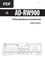 AD-RW900: CD Recorder/Reverse Cassette Deck