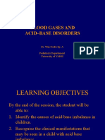 Blood Gases and Acid-Base Disorders: Dr. Wan Nedra Sp. A Pediatricts Departement University of YARSI