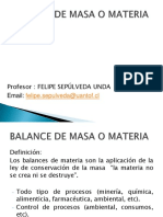 Balance de Masa o Materia 