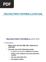 2.1.1 Transaction Control Language