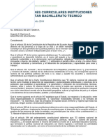 Adaptaciones Curriculares para Las Instituciones Educativas Que Ofertan El Bachillerato Tecnico Artistico Con La Figura Profesional en Musica