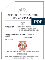 Adder Subtractor Using Opamp 741