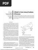 A Model For Vortex Induced Oscillation of Structures (Iwan1974