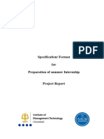 Format For SIP Report Preparation