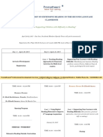 Extensive Reading Training Matrix