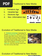 Evolution of Traditional To New Media