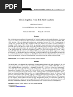 Ciencia Cognitiva, Teoria de La Mente y Autismo