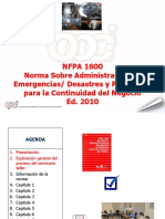 NFPA 1600 Seminario 2014