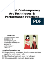 3different Contemporary Art Techniques - Performance Practices