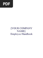 Employee Handbook Template