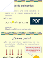 Grados y Operaciones de Polinomios