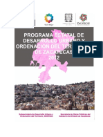 4) Progama Estatal de Desarrollo Urbano y Ordenacion Del Territorio de Zacatecas 2012