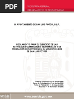 Reglamento para El Ejercicio de Las Actividades Comerciales