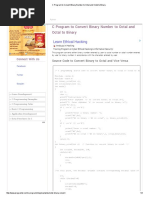 C Program To Convert Binary Number To Octal and Octal To Binary