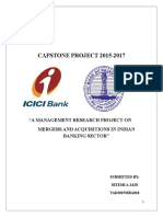 CAPSTONE PROJECT 2015-2017: "A Management Research Project On Mergers and Acquisitions in Indian Banking Sector"