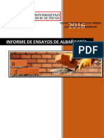 Informe de Los Ensayos de Albañilería