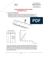 Leyes Del Movimiento Rectilíneo Uniforme M.R.U.: Ciclo Avanzado / 3