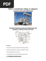 Select A Transformer Sizing or Rating For Commercial and Industrial