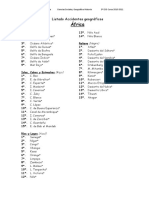 Listado Accidentes Geográficos África