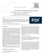 Correlation of Finite Element Analysis To Superplastic Forming Experiments