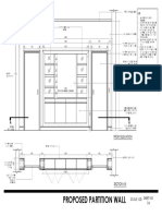 Proposed Partition Wall: Front Elevation