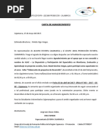 Carta de Agradecimiento